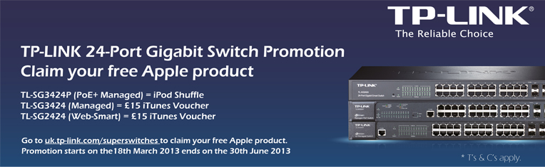 tp-link claim ipod shuffle or itunes vouchers with selected switches
